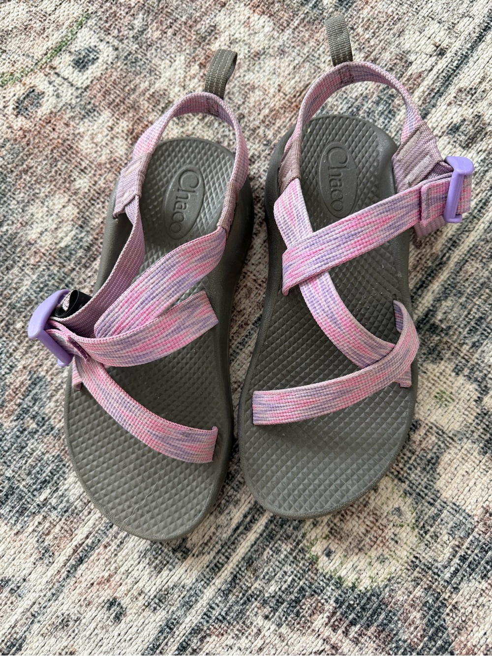 Chaco girls Sandals with Pink and Purple Webbing